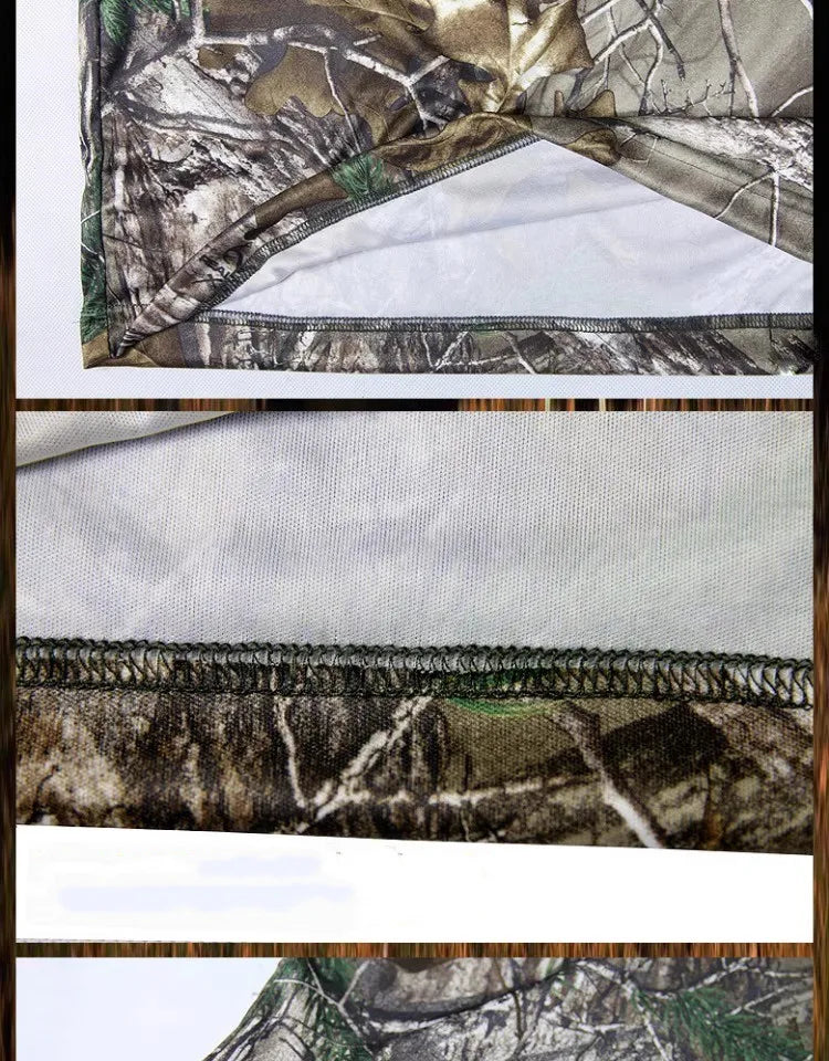 NANFOO Tree Camo Sun Protection Fishing Jacket – Lightweight Hooded UPF Jacket for Hunting, Fishing &amp; Hiking (M–3XL)