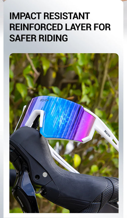 SCVCN Y2K Cycling Sunglasses – UV400 Polycarbonate Road Bike Glasses for Men &amp; Women | Street, Driving, Hiking, Golf
