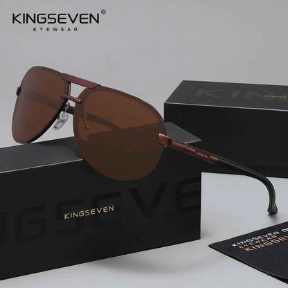 KINGSEVEN Pilot Anti-Glare Sunglasses – Polarized UV400 Fashion Eyewear for Men &amp; Women