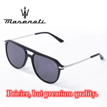 Maserati UV400 Polarized Sunglasses – Square Alloy Frame, Anti-Reflective TAC Lenses
