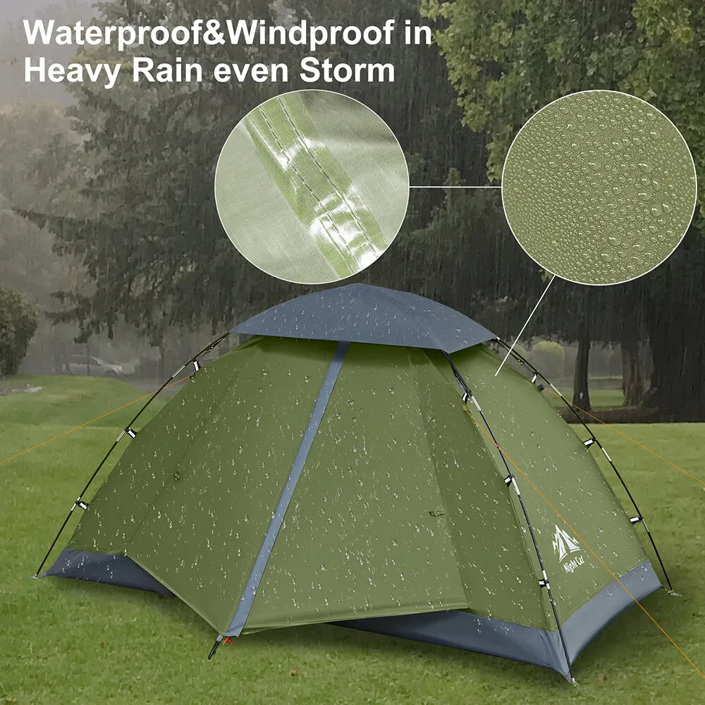 Night Cat Backpacking Tent – 1-2 Person, Easy Clip Setup, Rainproof &amp; Lightweight
