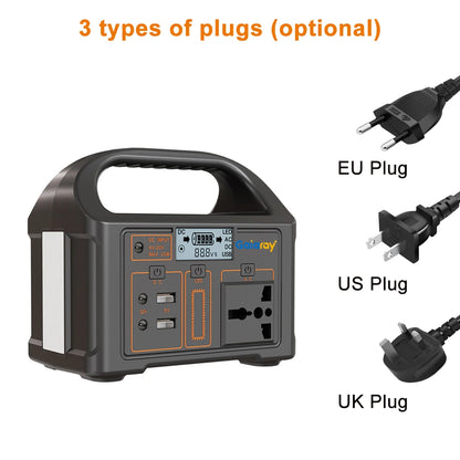 100W Portable Power Station 24000mAh LiFePO4 Charging Station Solar Generator 220V/110V Energy Storage Power Supply for Camping