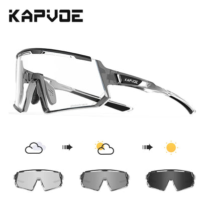 Kapvoe Photochromic Sunglasses for Men Cycling Glasses UV400 Sports Outdoor MTB Baseball Eyewear Women Sunglasses Cycling