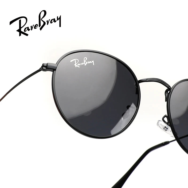 Retro Round Polarized Sunglasses – Unisex Ultra-Light Metal Frame UV400 Classic Circular Shades