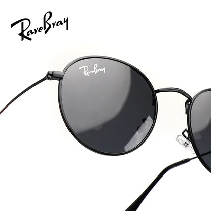Retro Round Polarized Sunglasses – Unisex Ultra-Light Metal Frame UV400 Classic Circular Shades