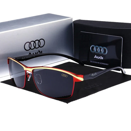 Audi Polarized Sunglasses – Men’s UV400 TAC Lens Anti-Glare Rectangle Frame for Driving, Cycling &amp; Travel