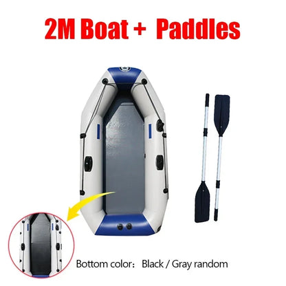 175-260cm Inflatable Boat Fishing Kayak PVC Wear-resistant Foldable Air Rowing for 1-5Person Dinghy Canone Outdoor Water Sports
