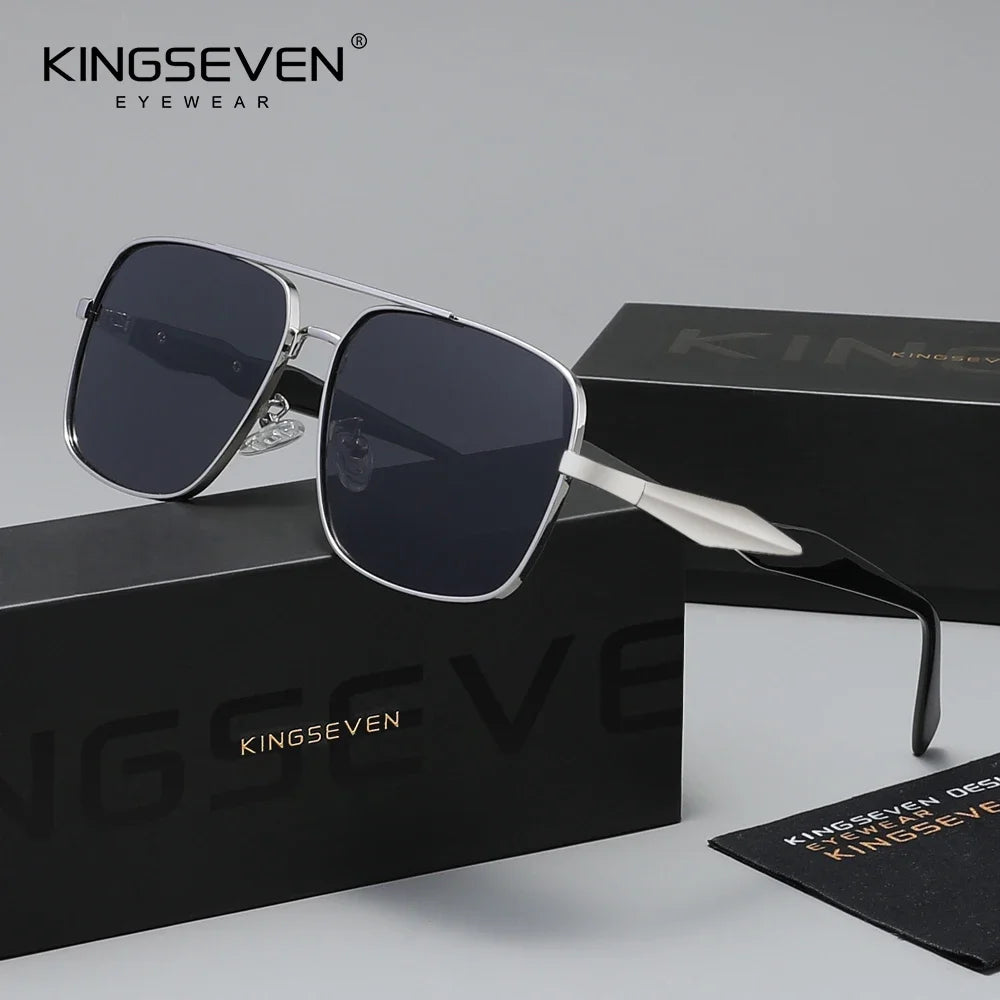 KINGSEVEN Polarized Sunglasses – UV400 Rectangle Frame for Men &amp; Women