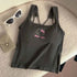 Summer Cute Girly Style HelloKitty Printed Suspender Vest with Chest Pad Slim Pinch Waist Versatile Vintage Top