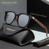 KINGSEVEN Retro Wood Frame Polarized Sunglasses – UV400 Unisex Driving Shades
