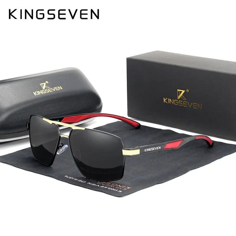 KINGSEVEN K7719 Polarized Rectangle Sunglasses – Aluminum Frame, UV400, Photochromic Options