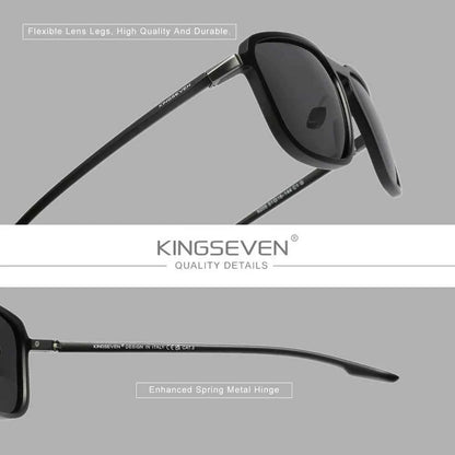 KINGSEVEN Polarized Driving Sunglasses – UV400 TR-90 Rectangle Frame, Unisex