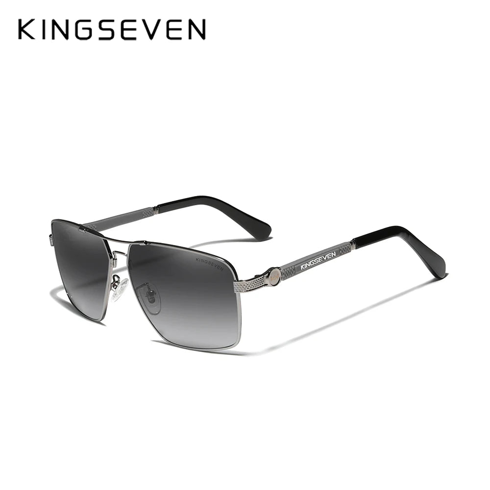 KINGSEVEN 7790 Polarized Square Sunglasses – Alloy Frame, UV400, Photochromic Options