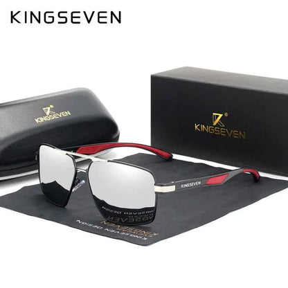 KINGSEVEN 7719 Aluminum Sunglasses – Photochromic, Night Vision &amp; Standard Lens Options, Polarized, UV400, Unisex