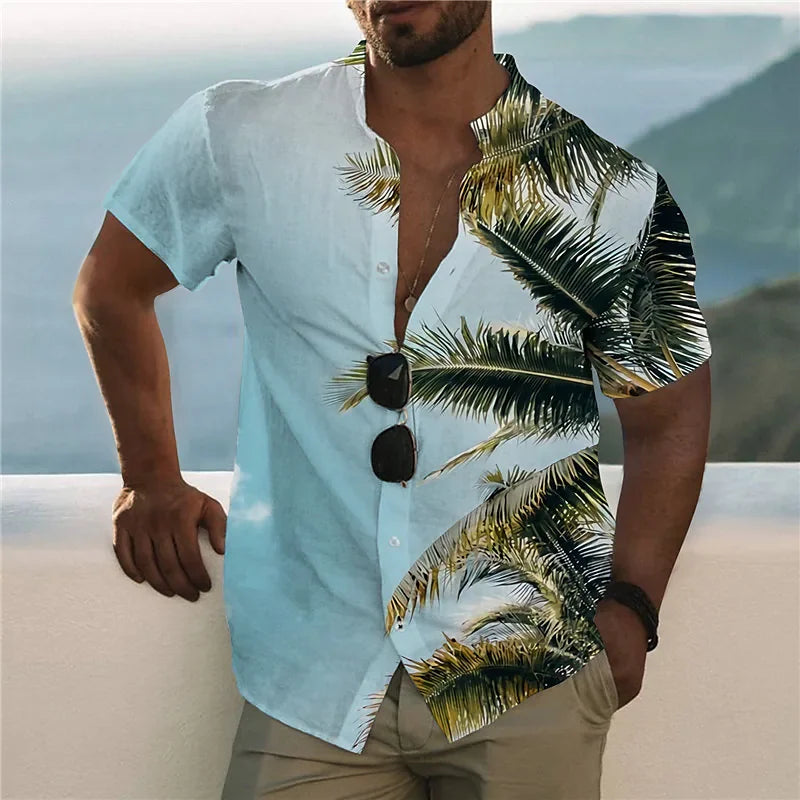 2024 Coconut Tree Shirts For Men 3d Printed Men&