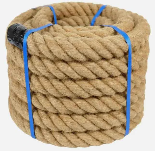 20mm 1-15M Jute Twine Rope Natural Thick Garden Twine String Heavy Duty for Gardening Bundling Crafts Arts Gift Wrapping Packing