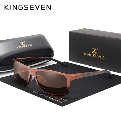 KINGSEVEN Aluminum Polarized Sunglasses – UV400 Mirror Anti-Reflective Driving &amp; Biking Eyewear