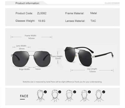 CLLOIO Classic Photochromic Sunglasses Men Women Polarized Driving Shades Sun Glasses Travel Anti-glare Chameleon Glasses