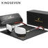 KINGSEVEN 724543 Al-Mg Sunglasses – Polarized, UV400, Tall Narrow Rectangle, Unisex