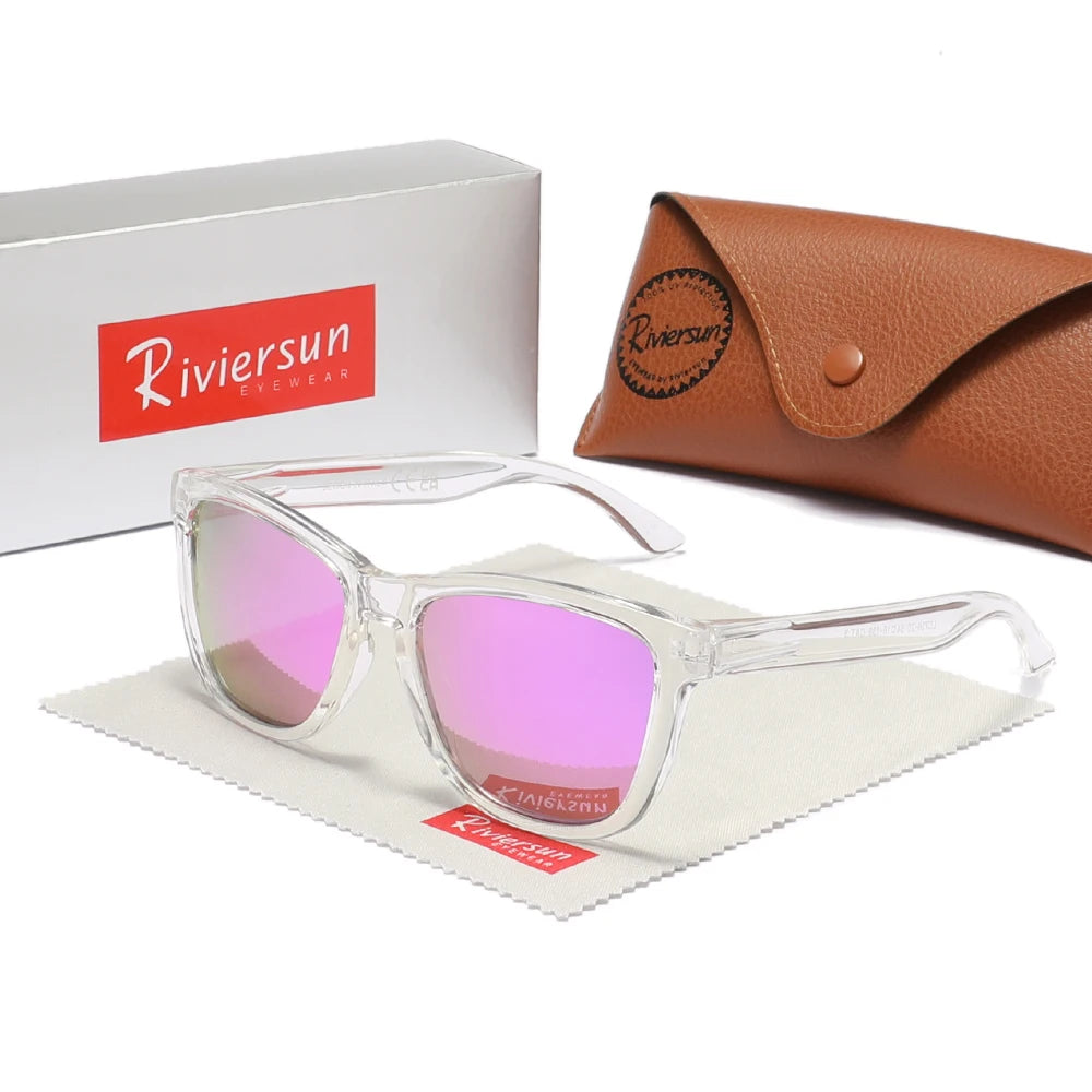 RIVIERSUN Classic Polarized Sunglasses – UV400 Unisex Retro Square Eyewear