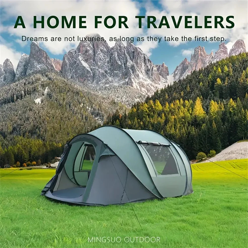 5-8 people quick opening hand throw tent waterproof camping boat tent outdoor tent fully automatic pop-up