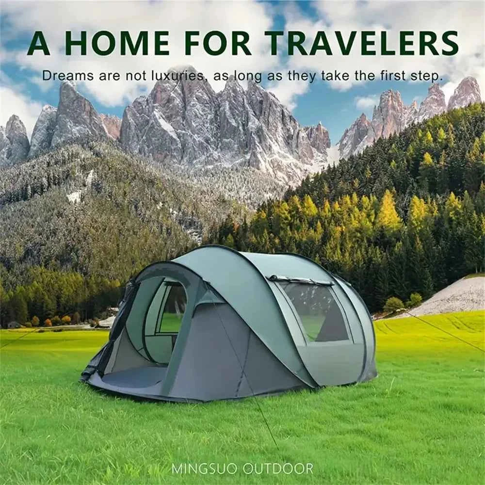 Quick-Open Pop-Up Camping Tent – Waterproof 4-Season Tent for 3–8 People, Instant Setup