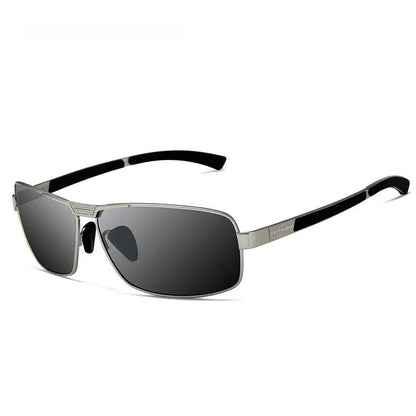 YIMARUILI 2490 Polarized Rectangle Sunglasses – Alloy Frame, UV400, Big Size 149mm