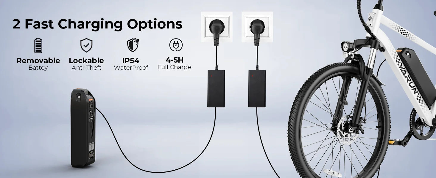 Varun M24-1 Adult Electric Bike, 500W Peak Power Electric Road Bike, 36V 7.8Ah Battery, 24-inch E-Bike, Max Speed 32km/h