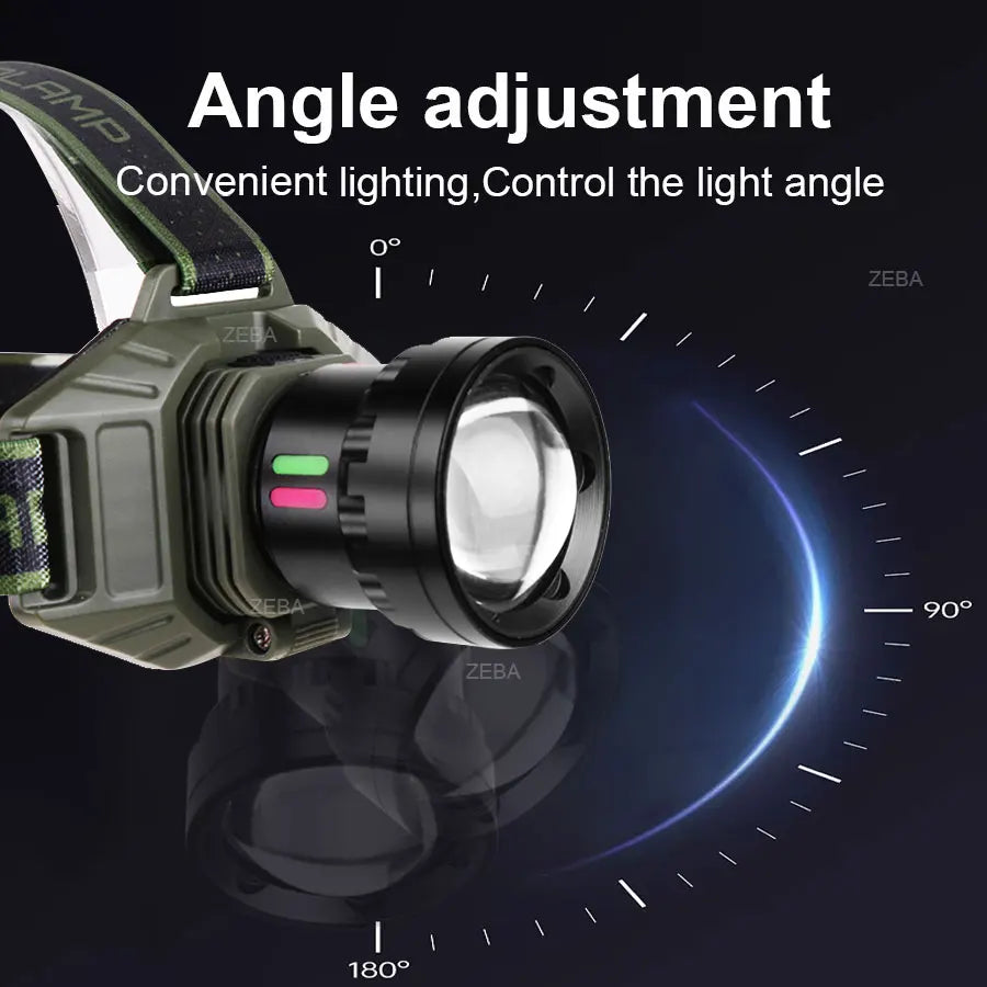 1000000LM Powerful Headlamp 800W Led Sensor Head Flashlight Long Range Headlight 18650 Rechargeable Head Lantern Fishing Camping