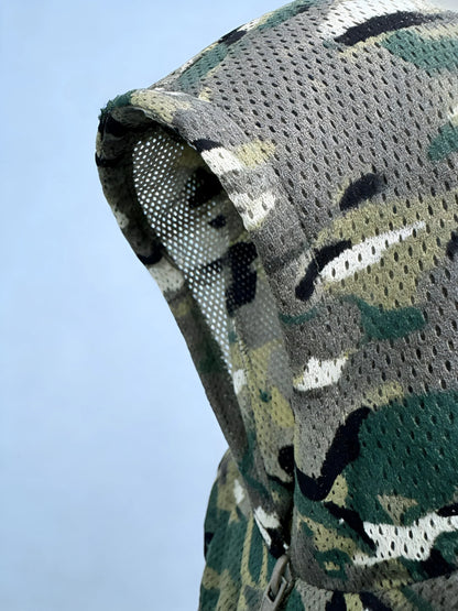 AUKUPKEE Tactical Mesh Mosquito-Proof Suit – Unisex Camo Hoodie &amp; Pants Set