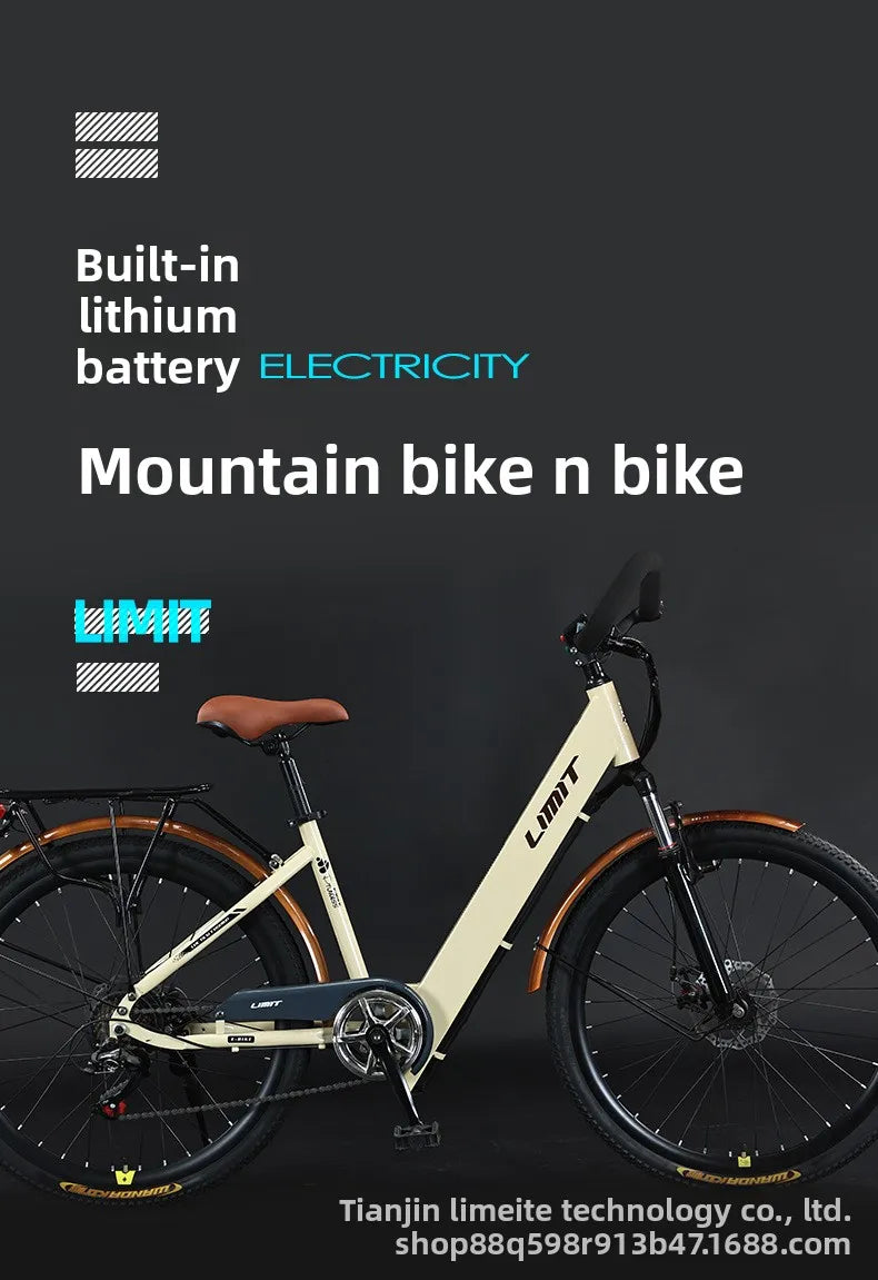 400W brushless motor city riding electric bicycle 48V20AH lithium battery electric moped adult bicycle 26-inch leisure E-Bike