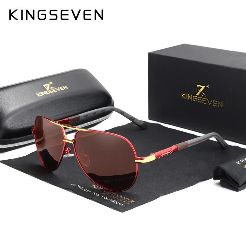 KINGSEVEN Classic Pilot Polarized Sunglasses – UV400 for Men &amp; Women