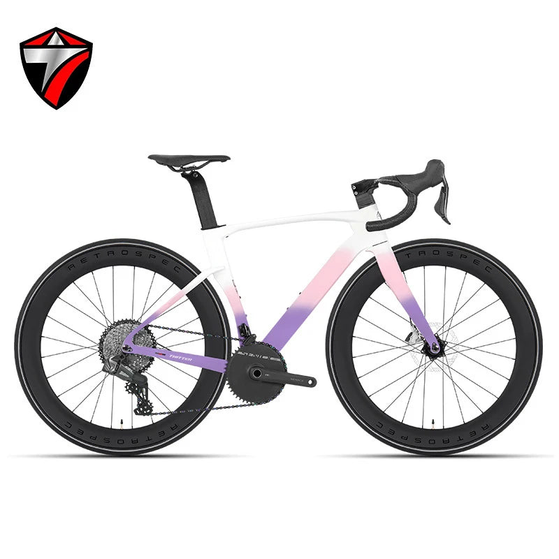 TWITTER Full Carbon Light Weight Wireless Road Bike With WheelTop Wireless Electronic GEX-12S Shifting Carbon Wheels Bicycle