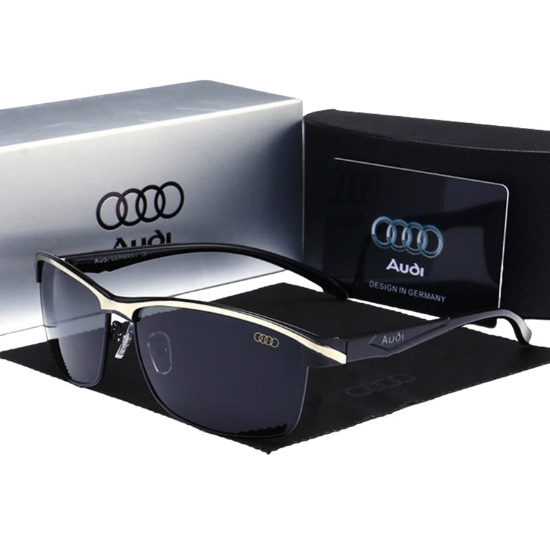 Audi Polarized Sunglasses – Men’s UV400 TAC Lens Anti-Glare Rectangle Frame for Driving, Cycling &amp; Travel