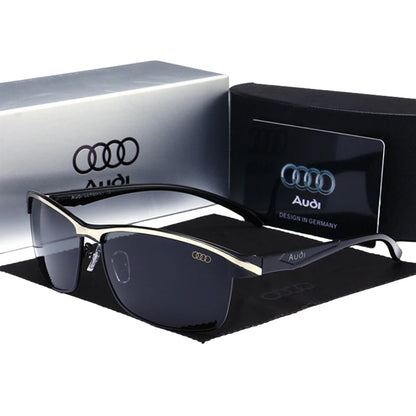 Audi Polarized Sunglasses – Men’s UV400 TAC Lens Anti-Glare Rectangle Frame for Driving, Cycling &amp; Travel