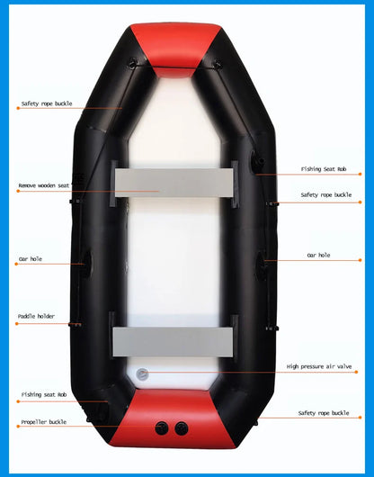 New 1.75~3.6m Inflatable Fishing Boat PVC 0.7mm Thickened Kayak Canoe Boat Sea Drifting Boat Rubber  Kayak Canoe Boat Drifting Boats