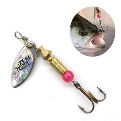 Metal Spoon Spinner Fishing Lure Set – 10pcs Holographic Spinnerbait Kit (3g–7g)