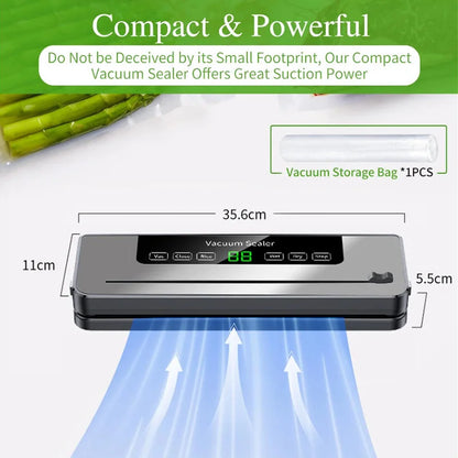Mi Electric Vacuum Sealer Machine Dry/Wet Food Packaging Vacuum Sealing Bags Food Storage Vacuum Packaging Machine for Kitchen