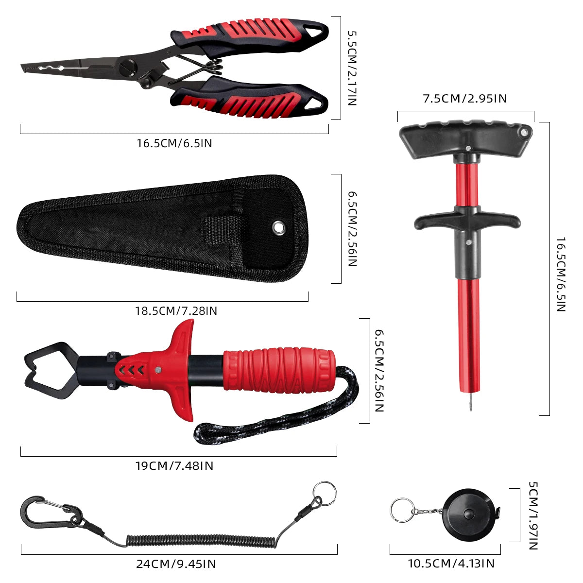 RALERA Fishing Pliers Kit – Stainless Steel Fish Gripper, Hook Remover &amp; Braided Line Cutter | Saltwater &amp; Freshwater