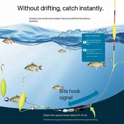 Carp Fishing Anti-Float Double Hook Line Baitcasting Kit Water Resistance Ise Ni Fish Hook Set Bottom Hanging Float Fishing Doub