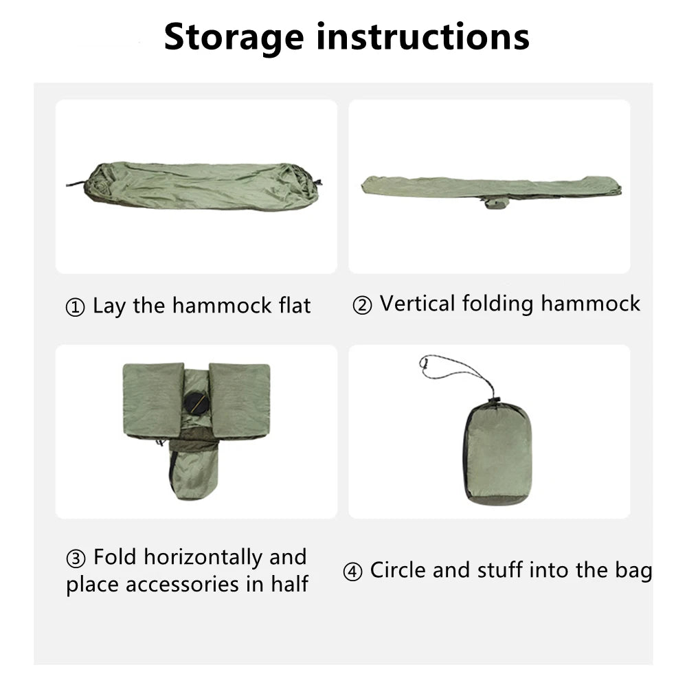 Portable Outdoor Camping Leisure Double Mosquito Net Hammocks  Garden Travel Tourist Nature Hike Sleeping Hanging Hammock Swing