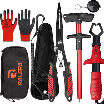 RALERA Fishing Pliers Kit – Stainless Steel Fish Gripper, Hook Remover &amp; Braided Line Cutter | Saltwater &amp; Freshwater