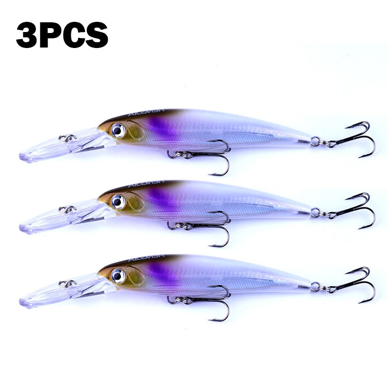 170mm 30g Minnow Fishing Lure – Hard Bait Wobbler for Bass, Pike &amp; Saltwater Trolling