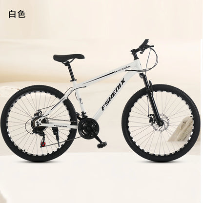 Adult wholesale mountain bikes, 24-inch and 26-inch, shock-absorbing, 21-speed off-road bikes, and college student bicycles