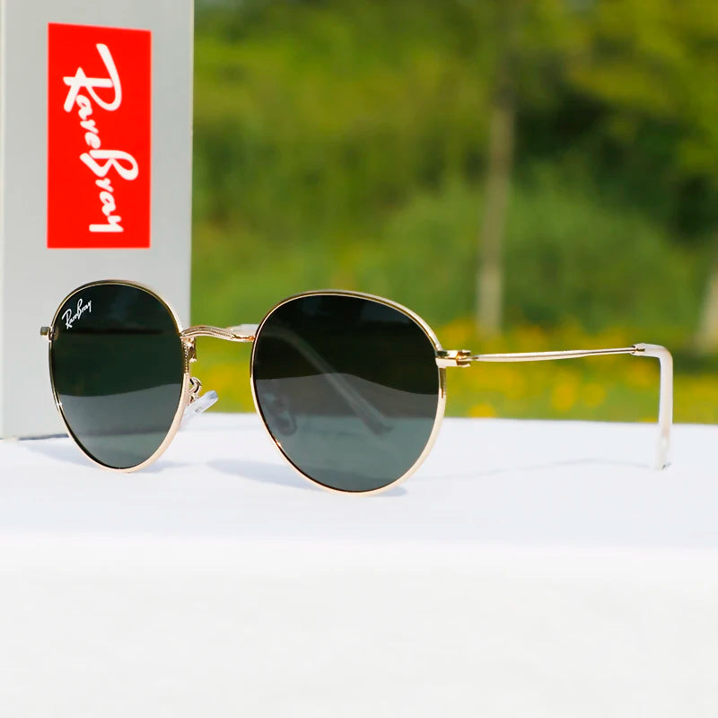 Retro Round Polarized Sunglasses – Unisex Ultra-Light Metal Frame UV400 Classic Circular Shades