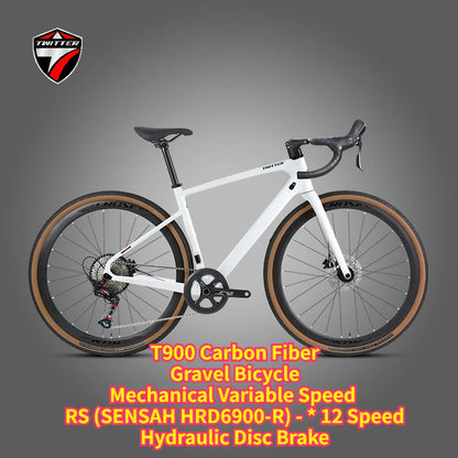 TWITTER Gravel Bike V1 – Wireless Electronic Groupset, Carbon Fiber Frame, Hydraulic Disc Brake