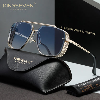 KINGSEVEN Luxury Polarized Driving Sunglasses – UV400 Gradient Lens, Rectangle Frame