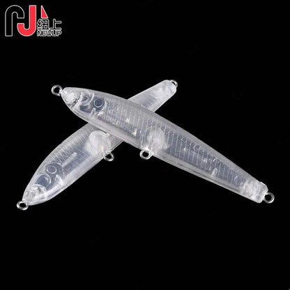 Unpainted Blank Pencil Bait – Sinking Hard Lure Blanks for Custom Painting, 7.5cm / 9g, 10 Pcs