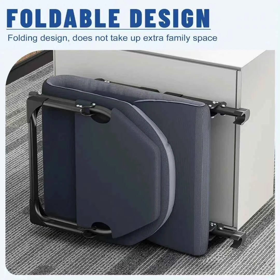 Portable Adjustable Folding Lounge Chair – Space-Saving Design with Side Pocket for Bedroom, Office, and Outdoor Camping