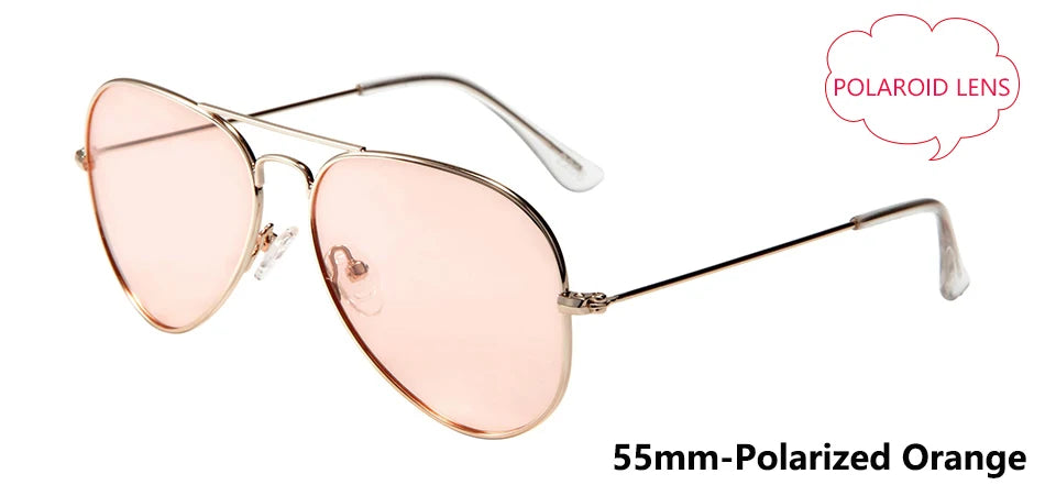 Pilot Mirror Sunglasses UV400 – Tempered Glass &amp; TAC Polarized Lens, 55mm &amp; 58mm